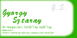 gyorgy sztaray business card